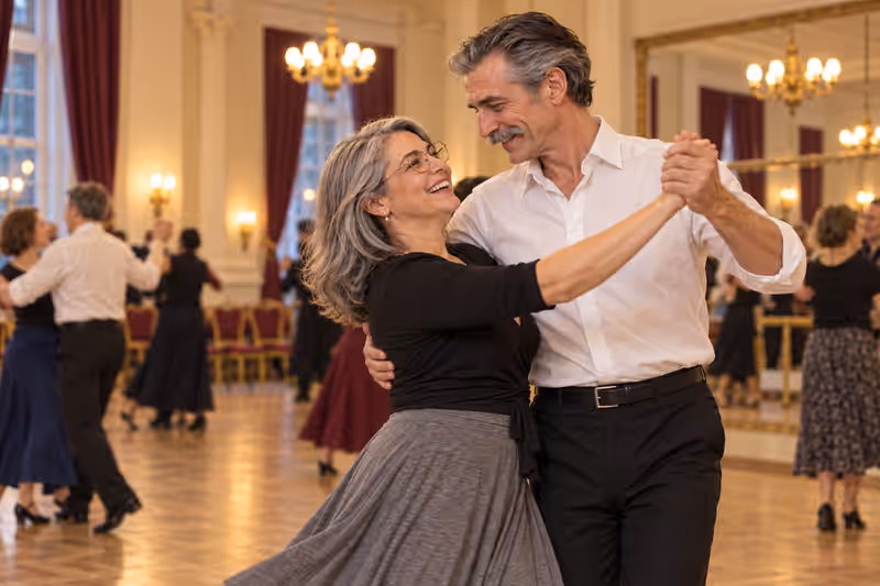 Hétfő este a tánciskolában
